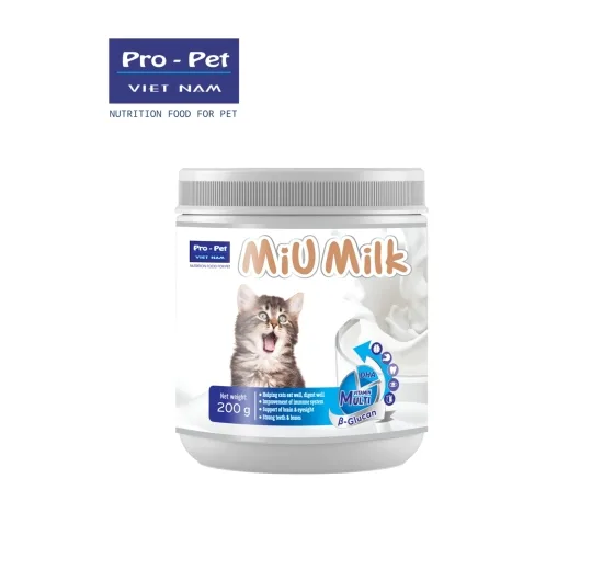 MIU MILK POWDERED MILK FOR CATS 200G JAR