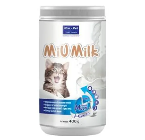 MIU MILK POWDERED MILK FOR CATS 400G JAR