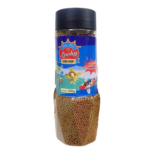 SUPER BEAUTIFUL LUCKY FISH FOOD 100GR JAR